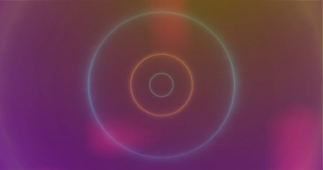 Glowing Neon Circles on Vivid Gradient Background