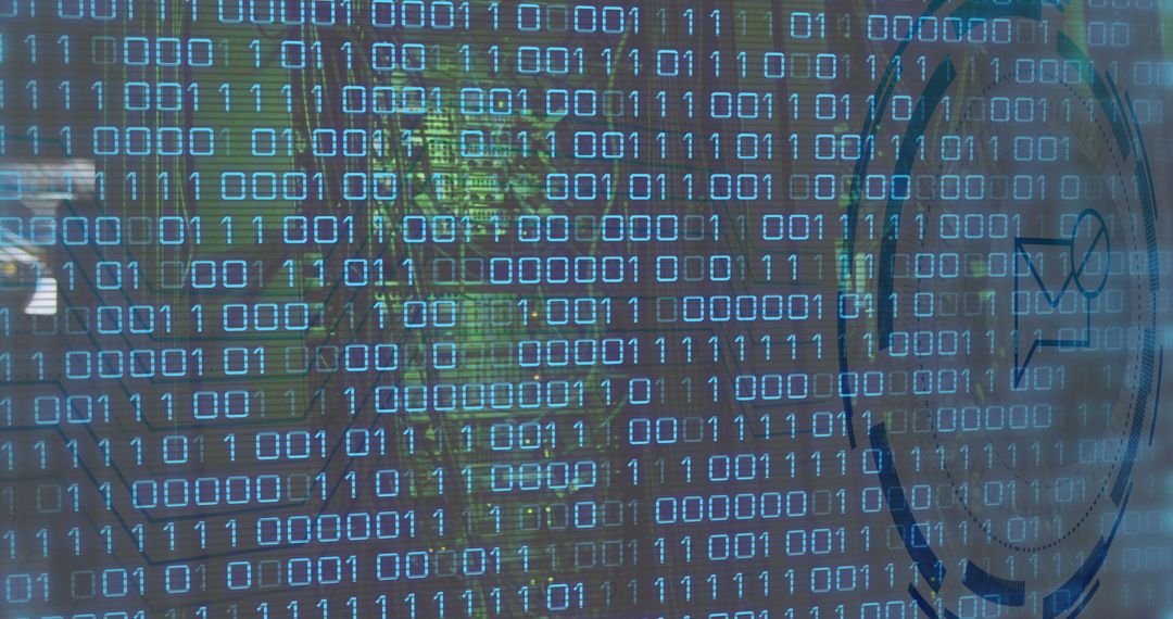 Binary Code Overlay on Computer Servers for Data Processing Concept - Free Images, Stock Photos and Pictures on Pikwizard.com