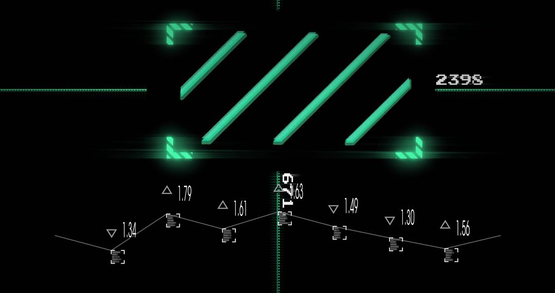 Futuristic Scanning Interface with Data Analytics and Reticle Display