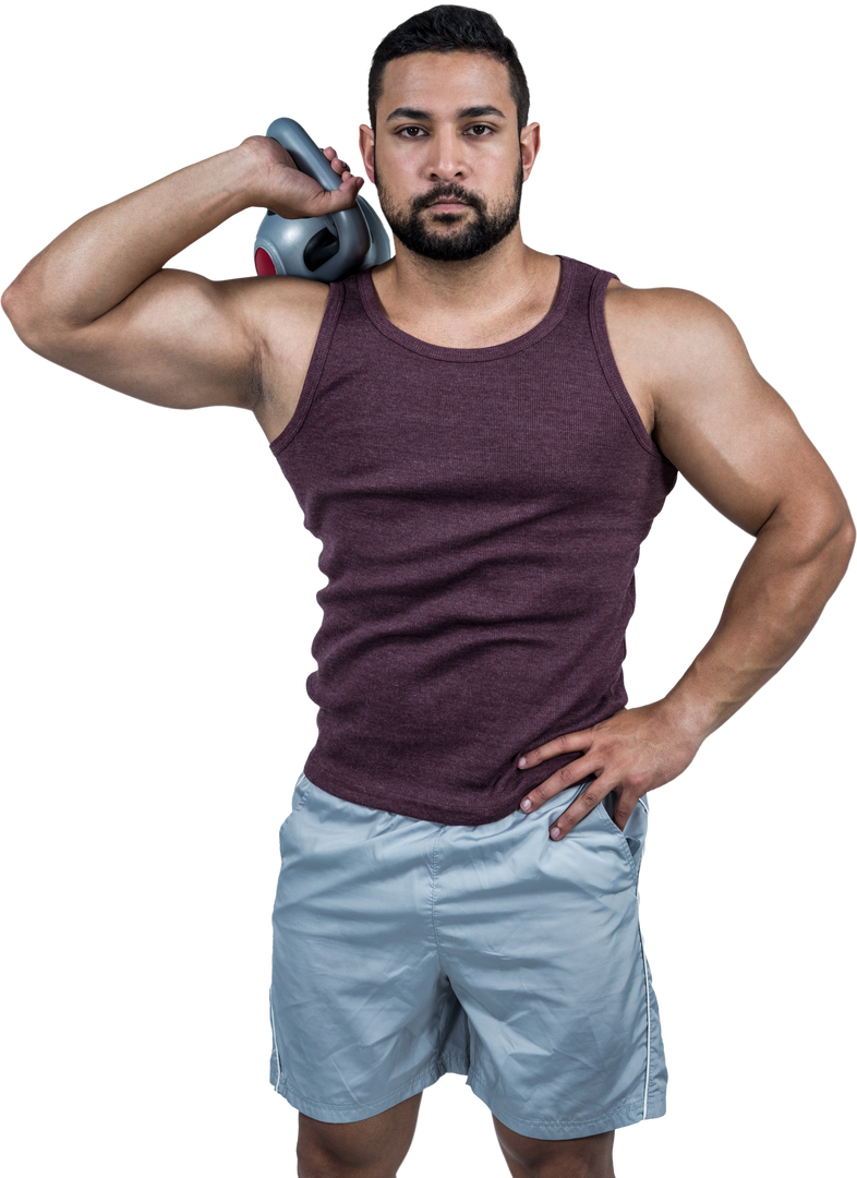 Muscular Man Holding Kettlebell Transparent Background - Download Free Stock Images Pikwizard.com