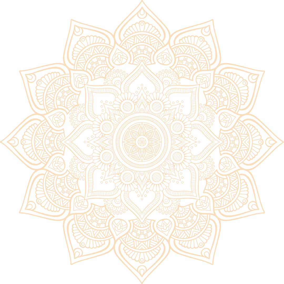 Intricate Lace Mandala Design on Transparent Background