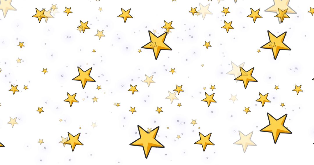 Festive Falling Stars on Abstract White Background