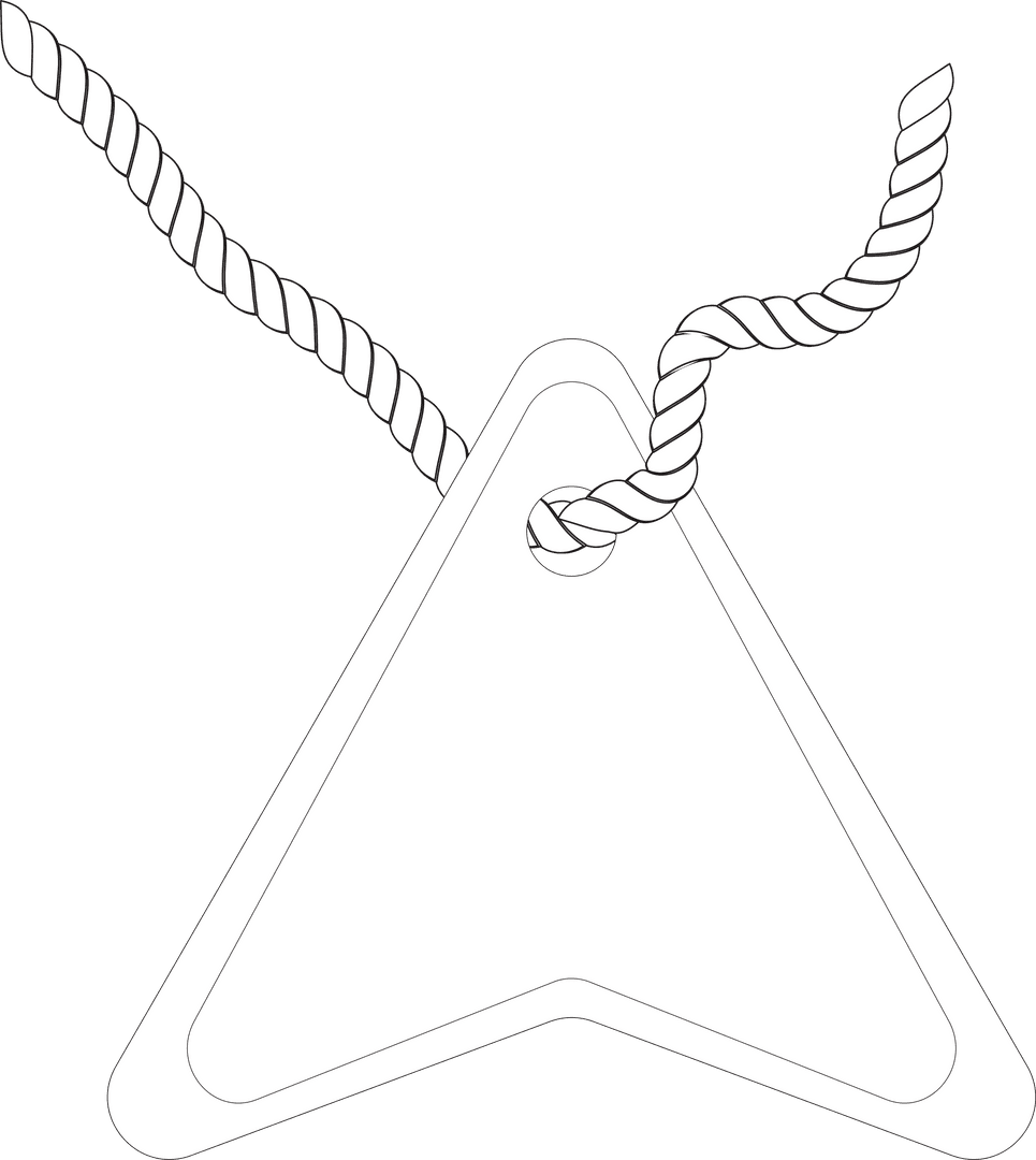 Triangular Gift Label Tag on Transparent Background