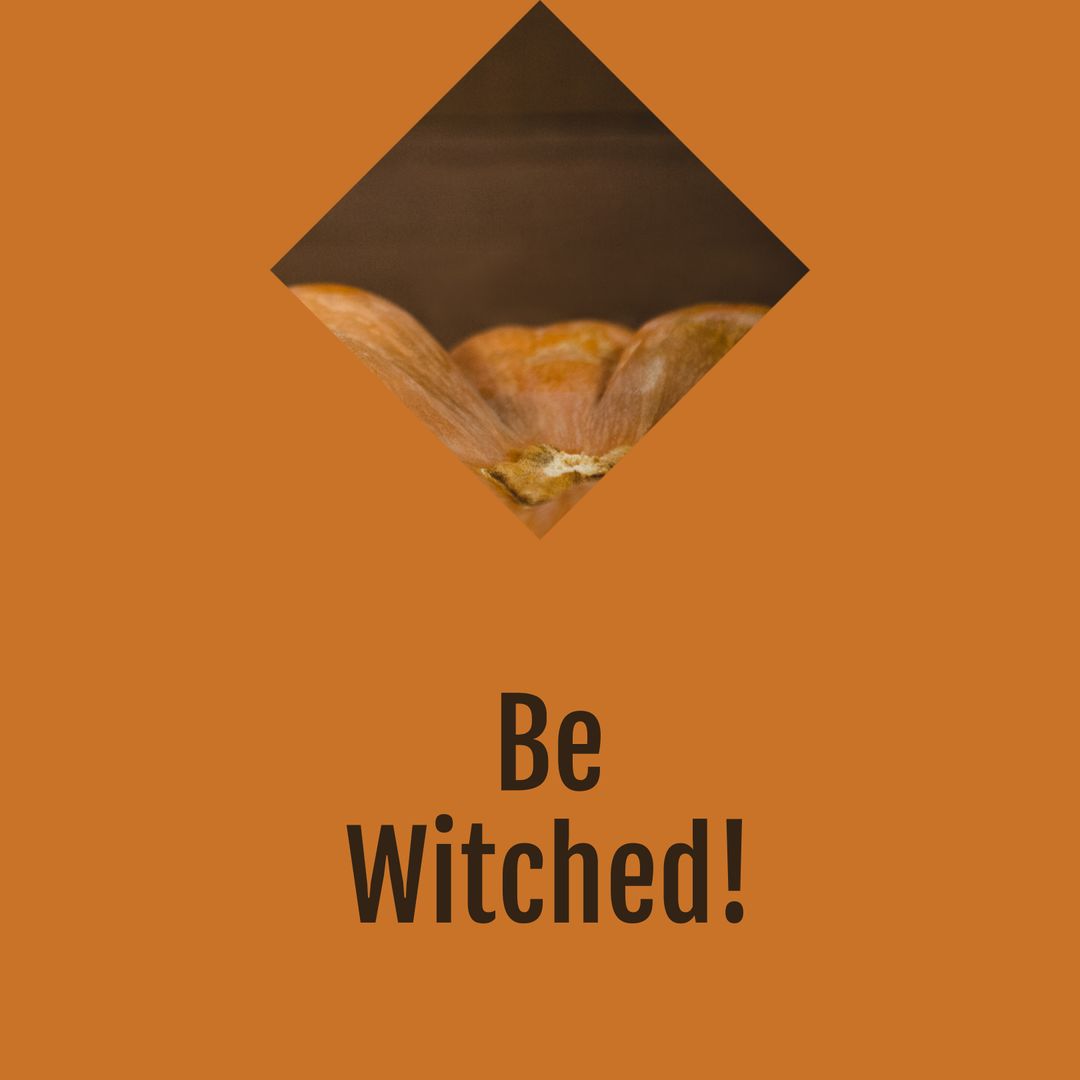 Halloween Pumpkin with Be Witched Text on Orange Background - Download Free Stock Templates Pikwizard.com