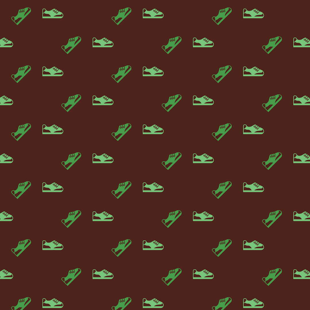 Sport Shoe Pattern Seamless Digital Design on Transparent Background