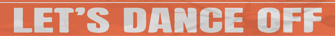 Retro Orange Dance Off Banner with Transparent Background
