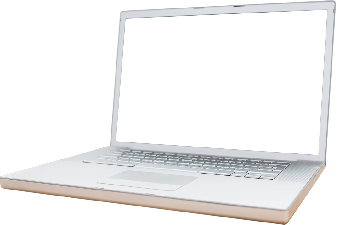 Modern Laptop with Transparent Screen Background For Mockups On White - Download Free Stock Images Pikwizard.com