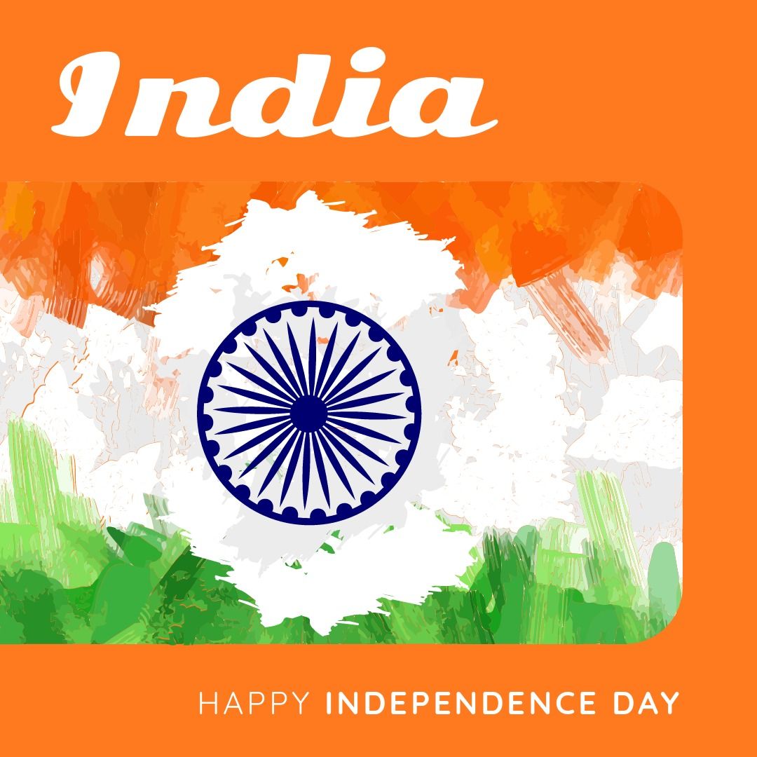 Vector image of national flag with india happy independence day text - Download Free Stock Templates Pikwizard.com