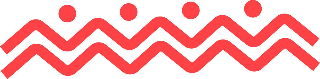 Abstract Red Zigzag Wave Seamless on Transparent