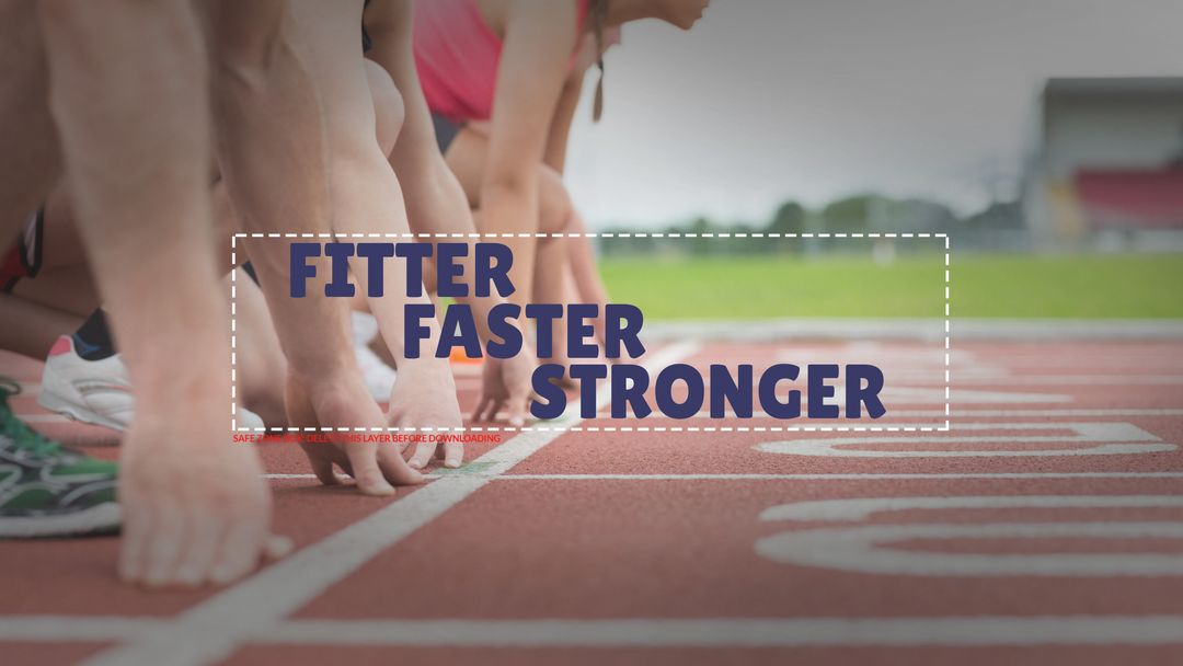 Athletes at Starting Line Exuding Determination and Readiness