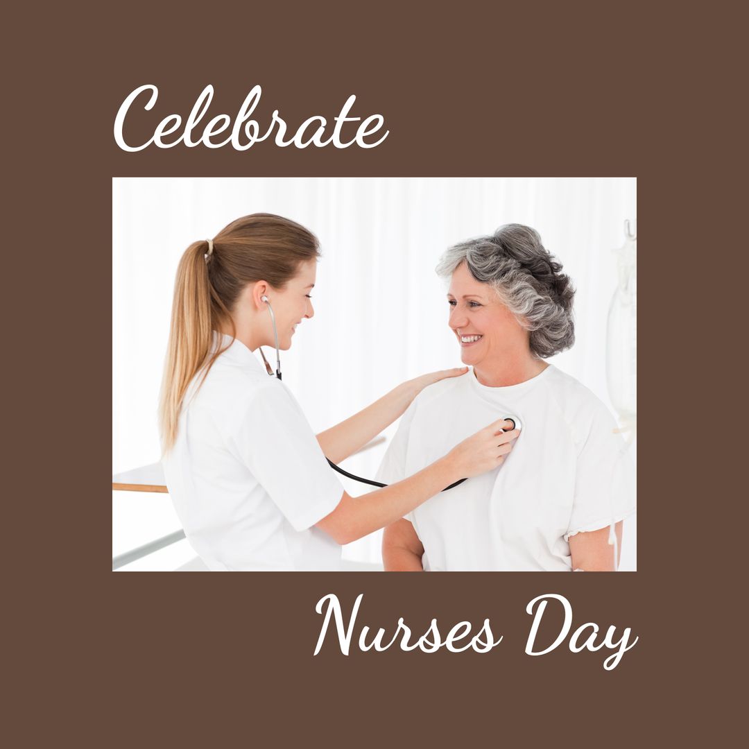 Celebrating Nurses Day with Nurse Examining Senior Patient - Download Free Stock Templates Pikwizard.com