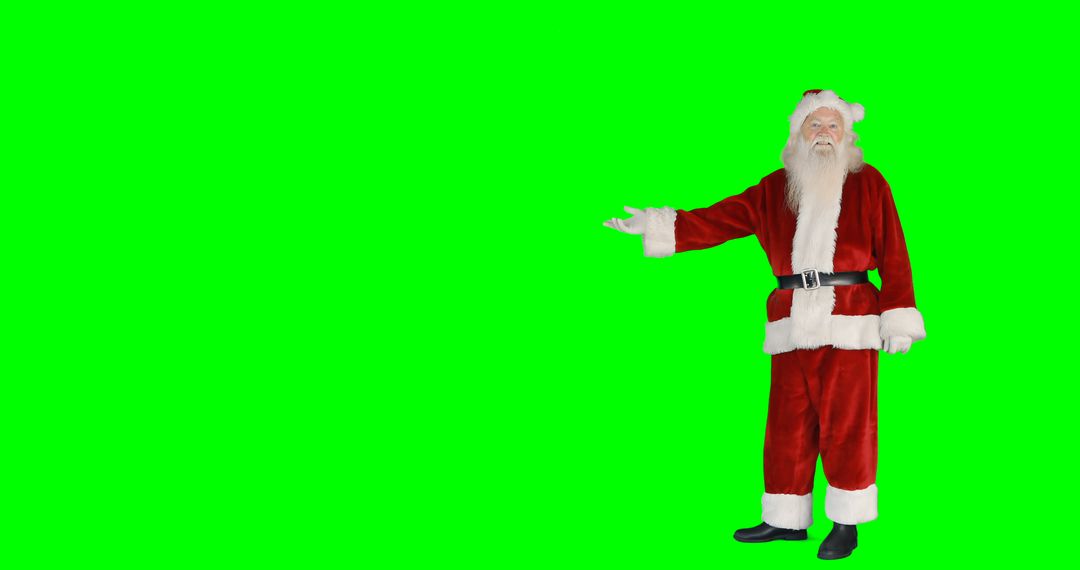 Santa Claus Gesturing Happily Against Green Screen Background - Free Images, Stock Photos and Pictures on Pikwizard.com