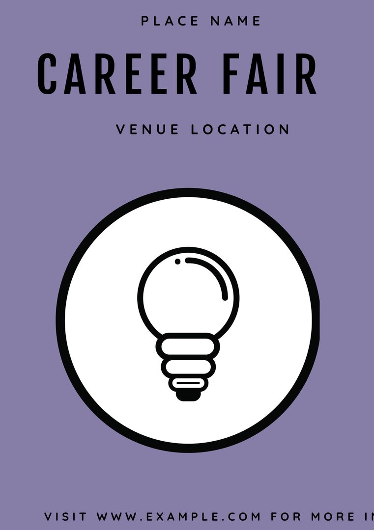 Innovative Career Fair Poster Featuring Lightbulb Icon