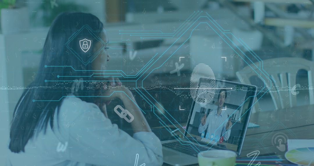 Digital Security Interface and Online Communication Concept