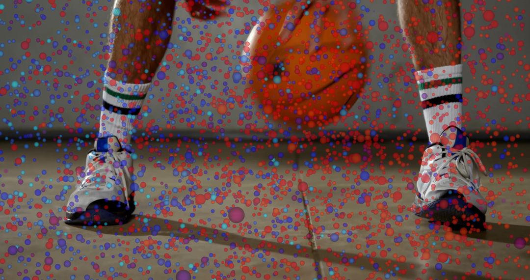 Basketball Player Integrating Sports and DNA Concept