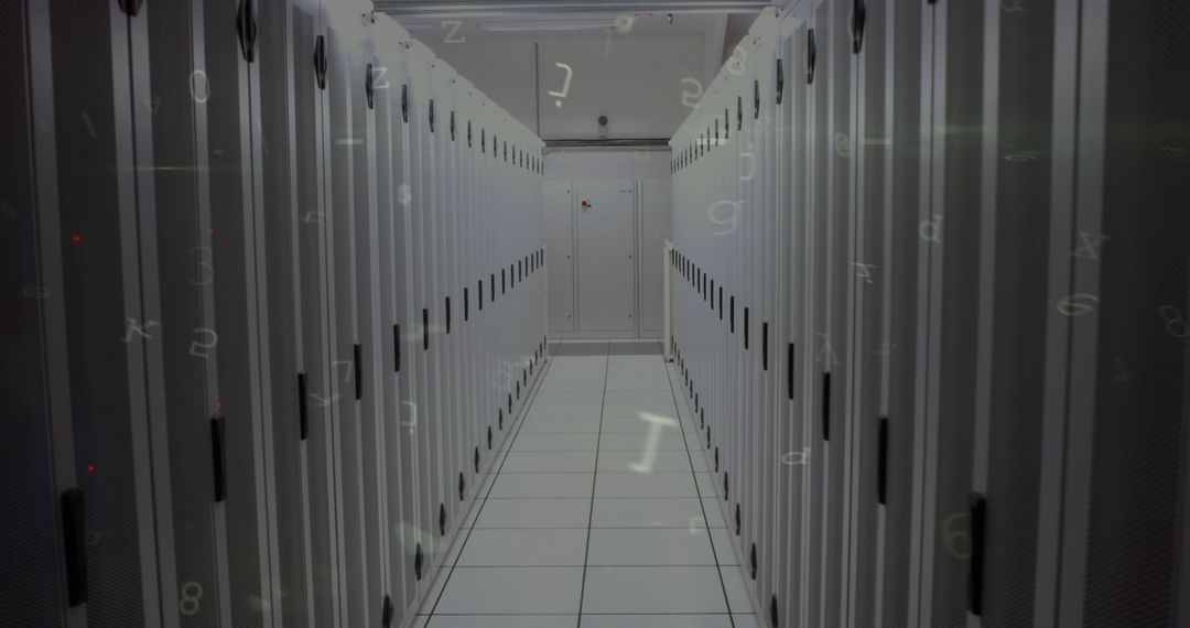 Cyber Security Breach with Padlock and Server Room Imagery