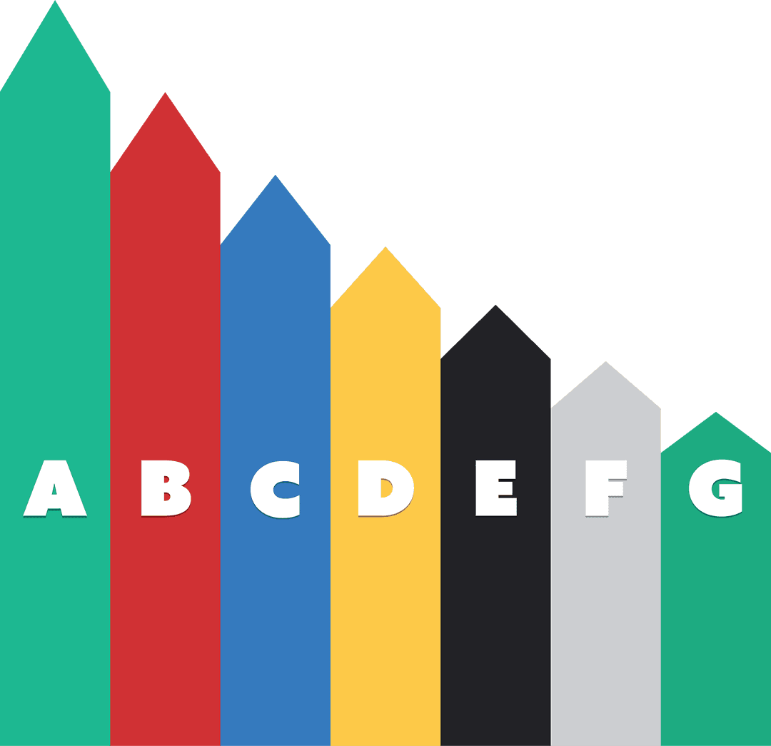 Colorful Alphabet Arrows on Transparent Background