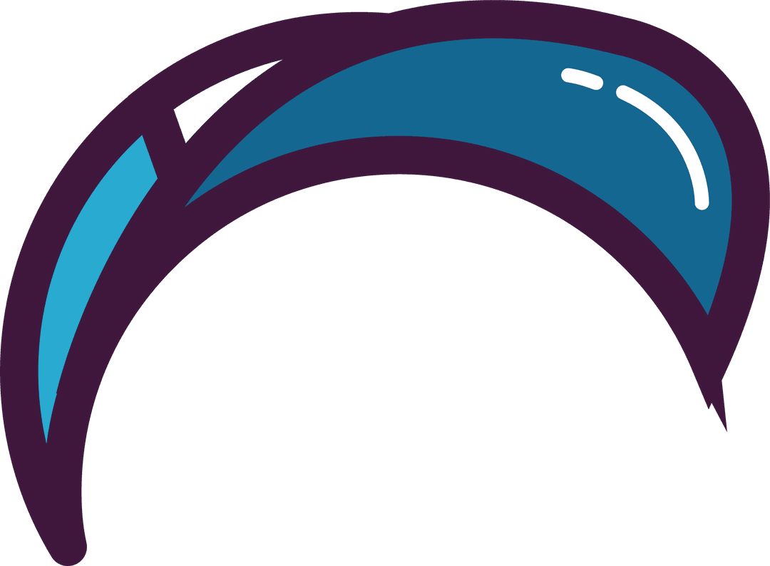 Curved Swoosh Design with Transparent Background