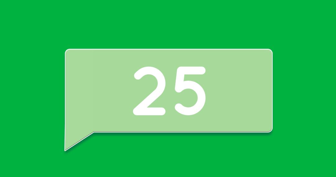 Minimal Green Chat Alert with Numerical Counter