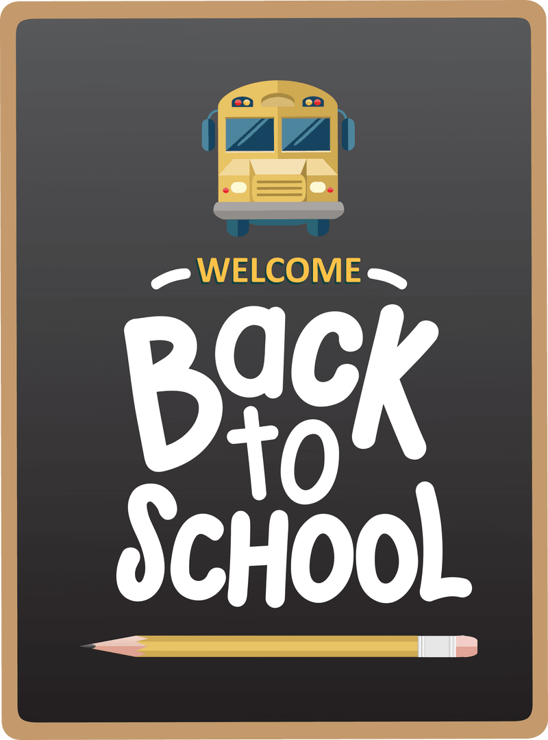 Back to School Enthusiastic Design on Transparent Background
