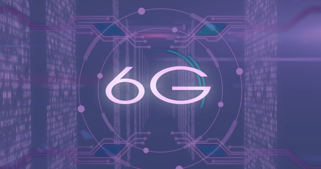 6G Technology Concept Background with Digital Connections