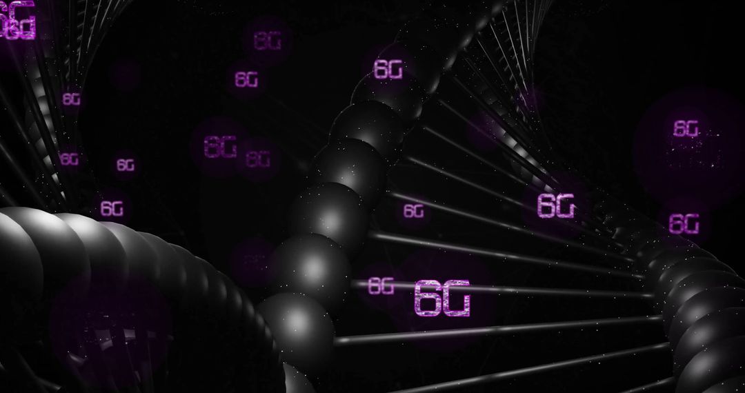 Futuristic Network Concept with 6G Elements in Digital Art