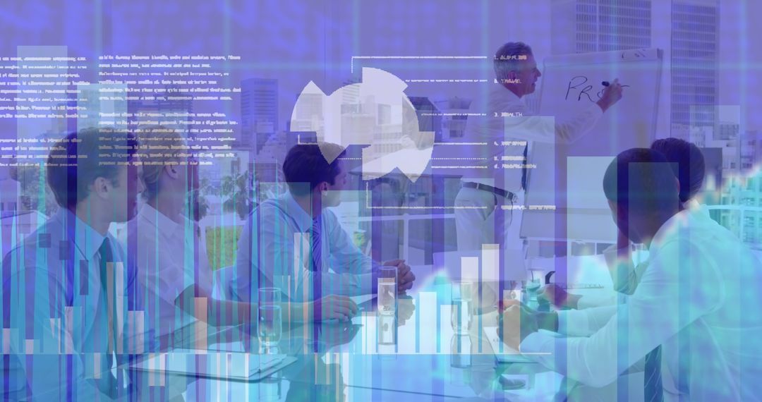 Business Team Analyzing Data in Conference Room