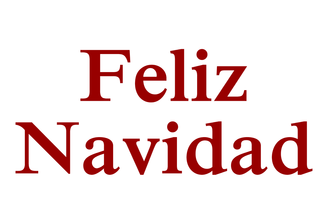 Red Feliz Navidad Text on Transparent Background