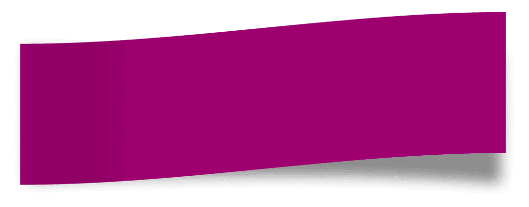 Abstract Pink Banner with Curved Edges on Transparent Background