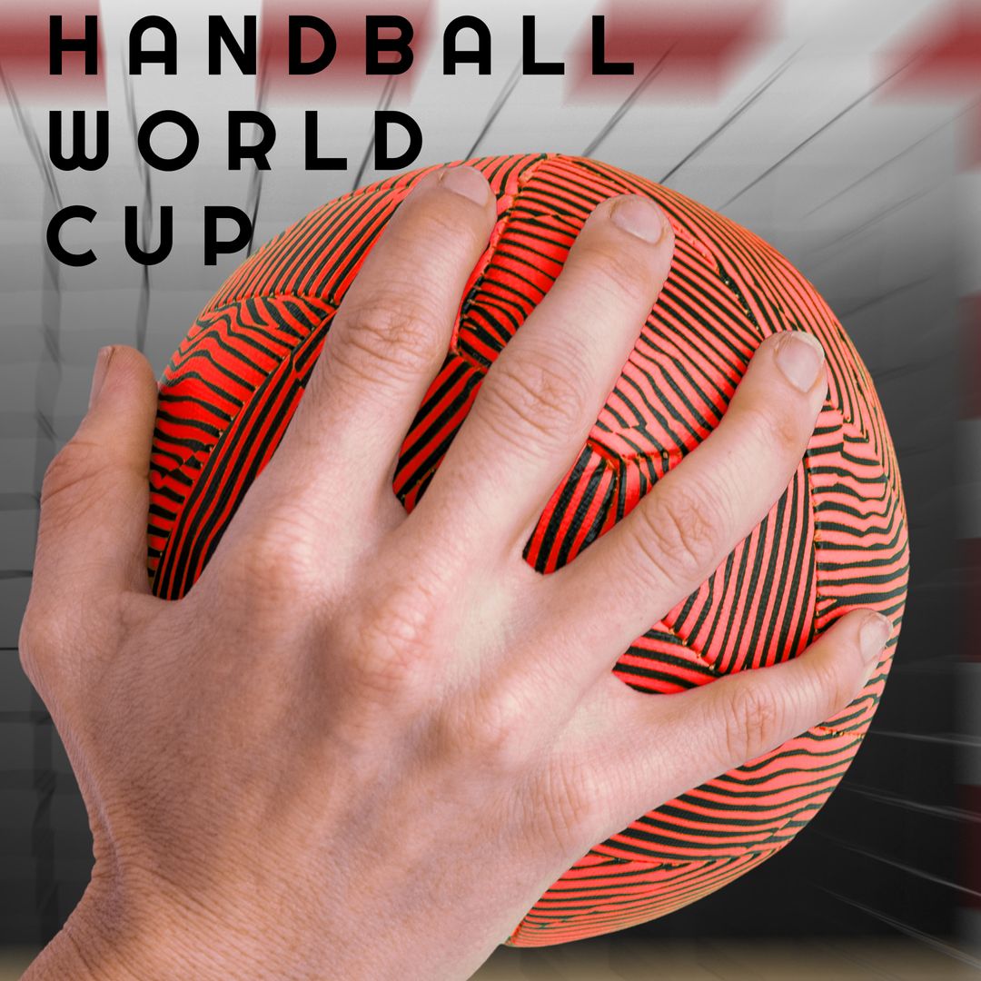 Hand Gripping Handball Representing Sports Competition and Determination