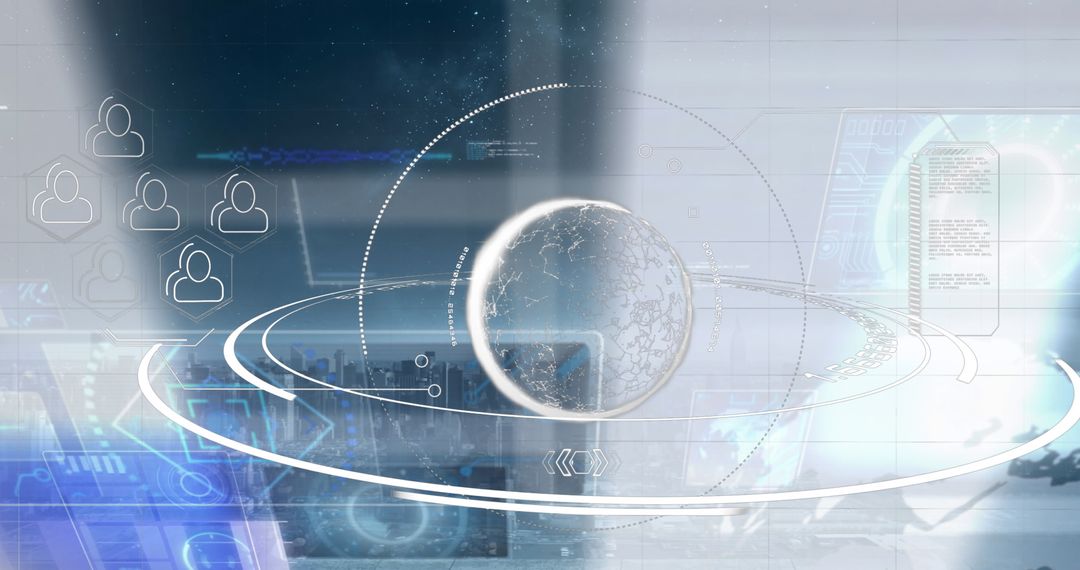 Futuristic Global Technology and Data Interface Concept