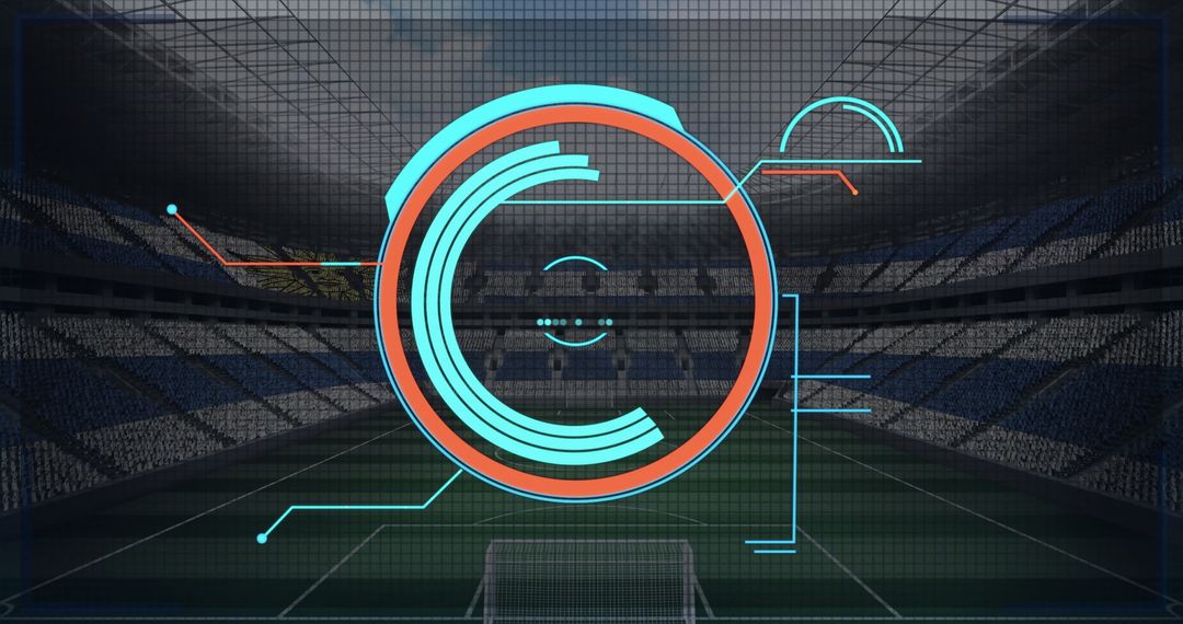 Digital Data Interface Over Soccer Stadium