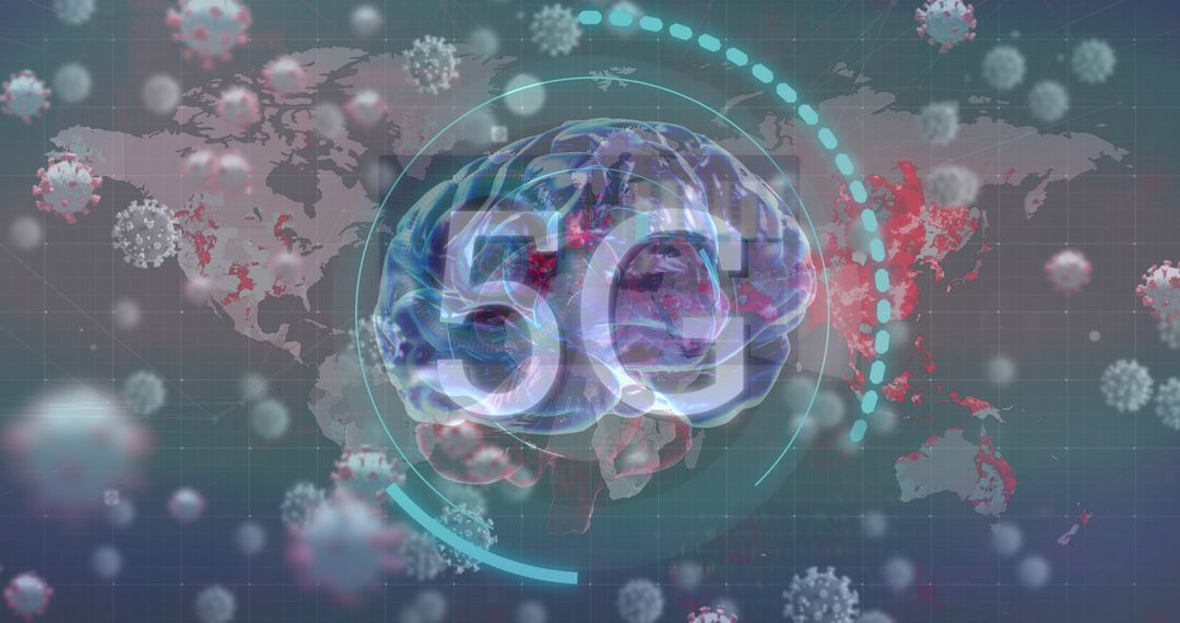 5G Technology Integration with Global Pandemic Virus Metaphor