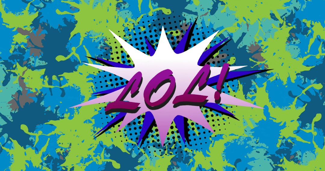 Colorful Comic Style LOL Text Design