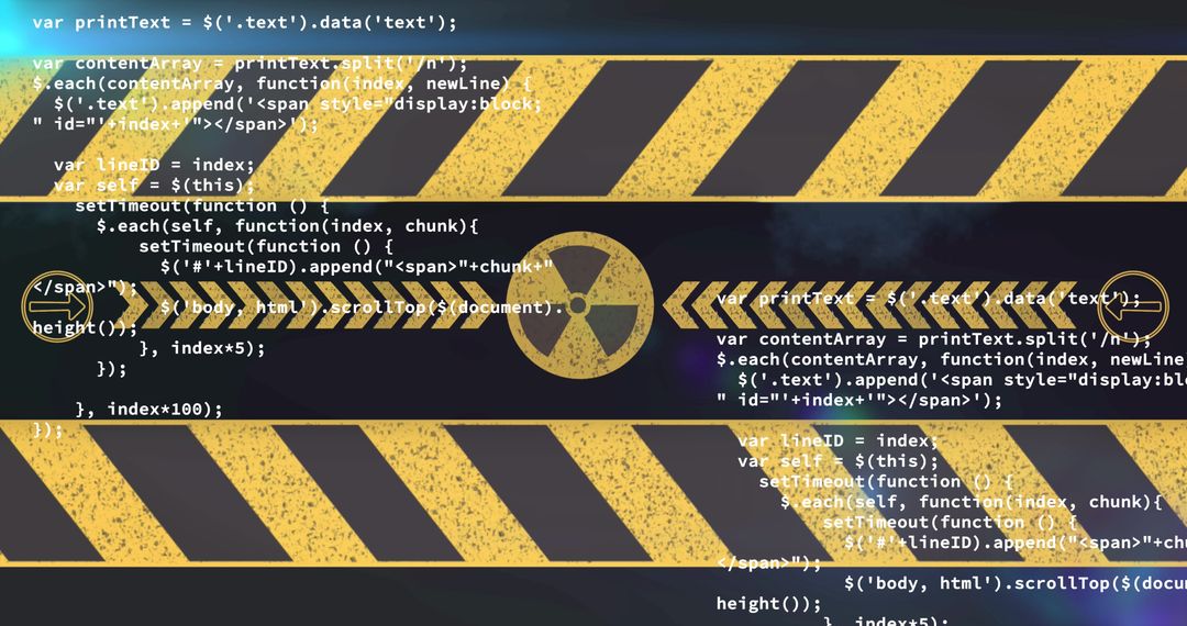 Radioactive Hazard Mixed with Digital Data Elements