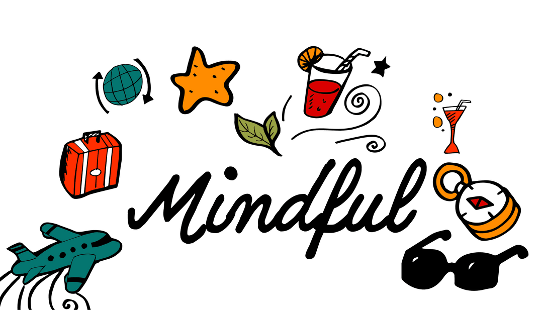 Vector of Mindful Icons with Bright Symbols on Transparent Background