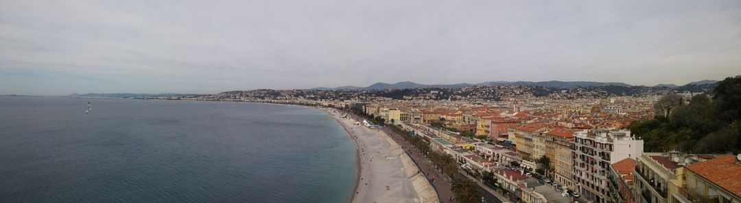 Panoramic View of Mediterranean Coastal City - Free Images, Stock Photos and Pictures on Pikwizard.com