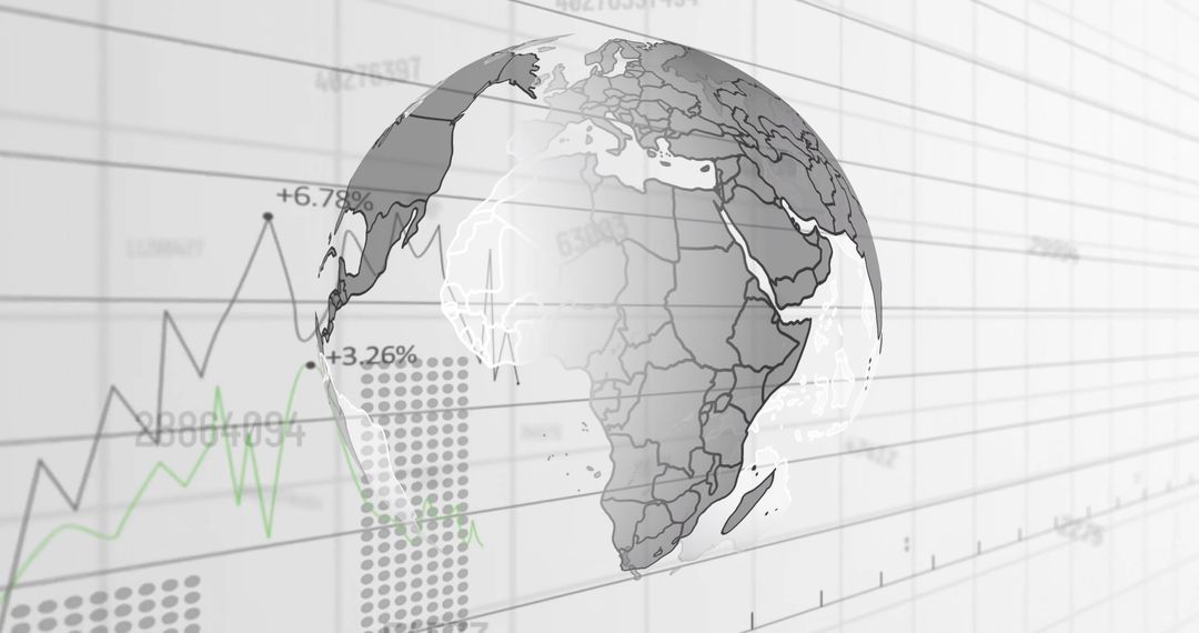 Global Data Visualization Overlay with Map and Graphs - Free Images, Stock Photos and Pictures on Pikwizard.com