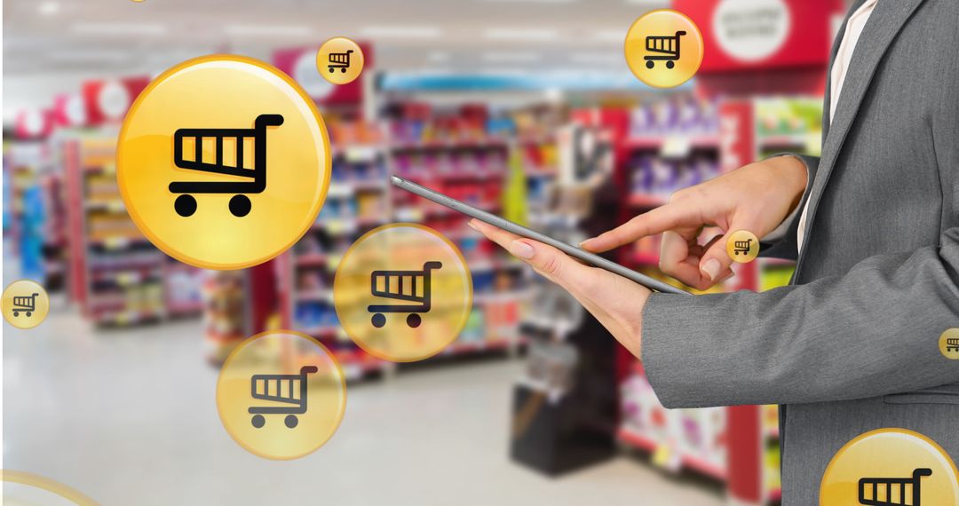 Digital Shopping Experience with Tablet in Retail Store