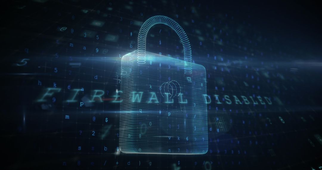 Digital Padlock Representing Online Security Concept