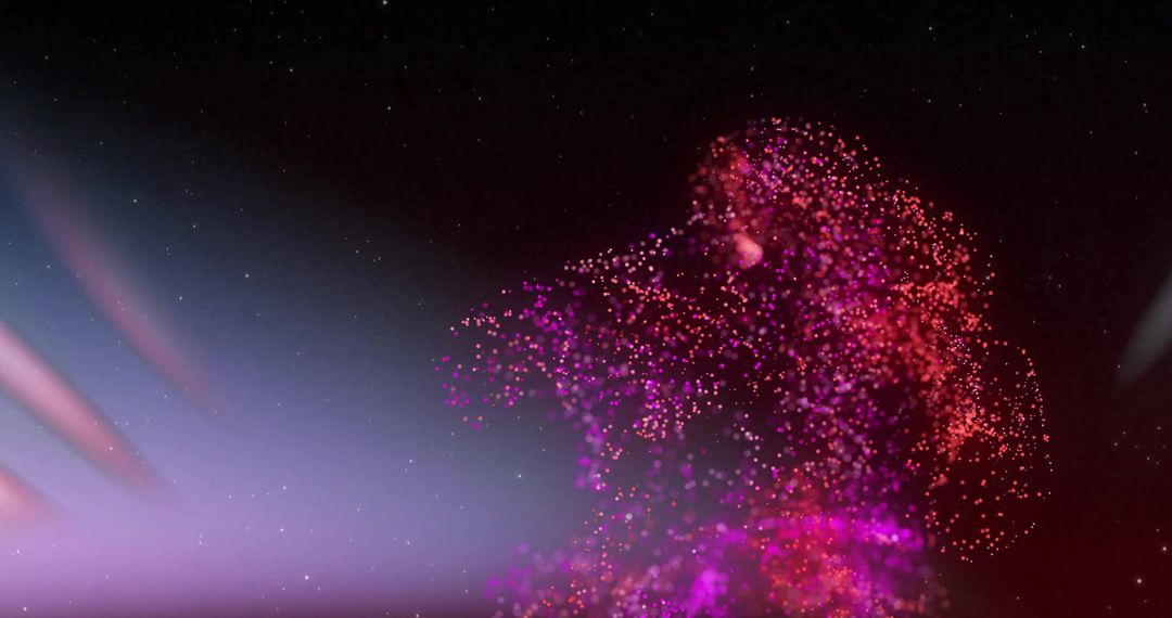 Dynamic Glowing Mesh over Cosmic Background