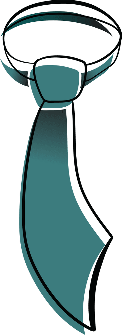 Stylish Business Tie Emblem on Transparent Background