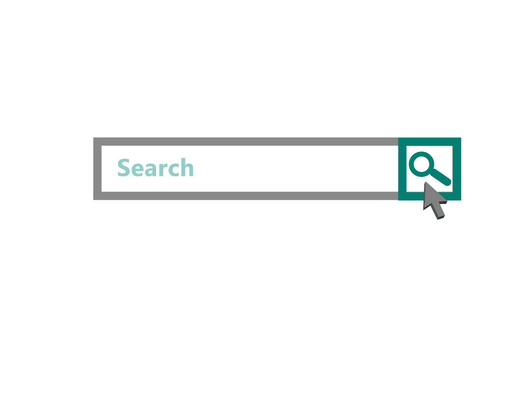 Illustrated Sealife Search Bar with Transparent Background