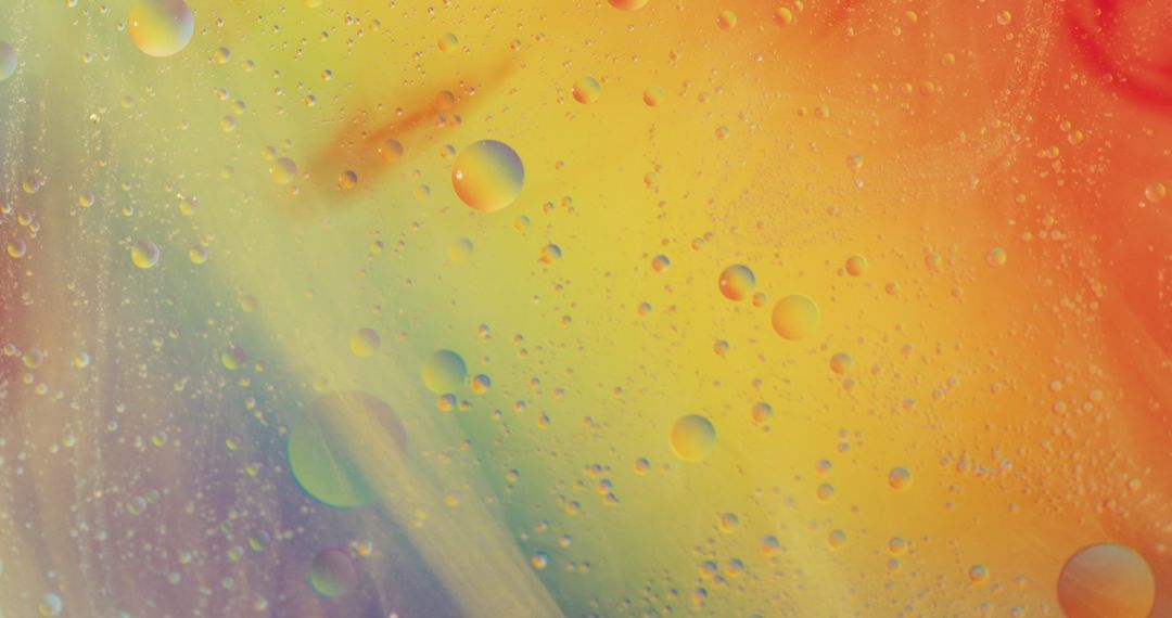 Vibrant Rainbow Bubbles on Gradient Background
