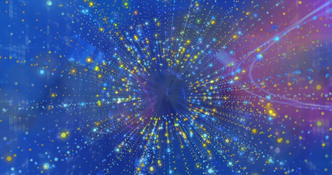 Colorful Abstract Lights in Dynamic Swirl Pattern