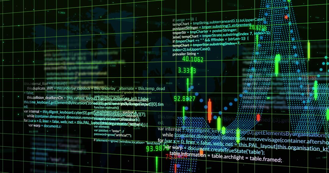 Digital Finance Data Overload with Code and Graphs - Free Images, Stock Photos and Pictures on Pikwizard.com