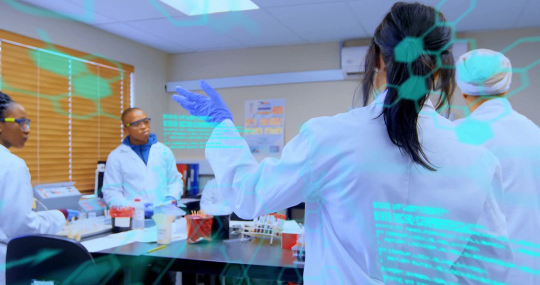 Diverse Scientists Analyzing Scientific Data in Laboratory