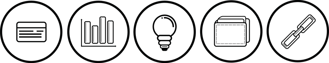 Digital Icons on Black Transparent Background Illustration