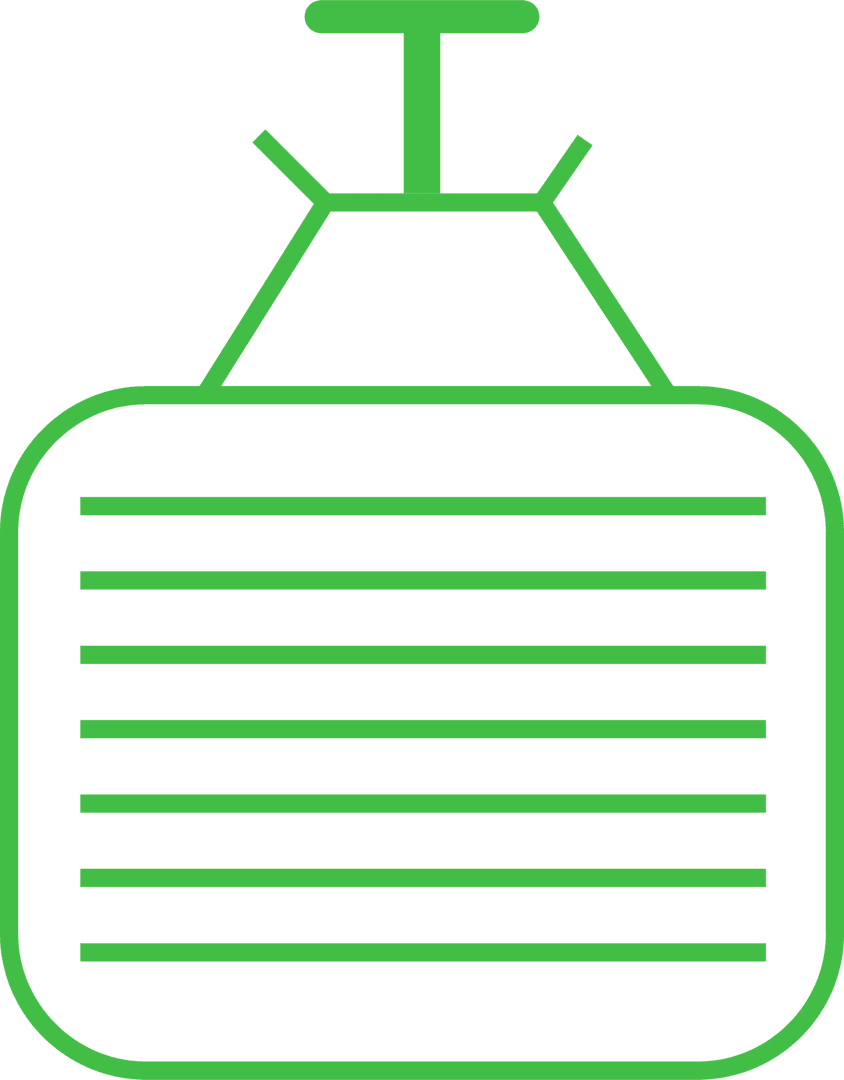 Green Geometric Abstract Shape on Transparent Background