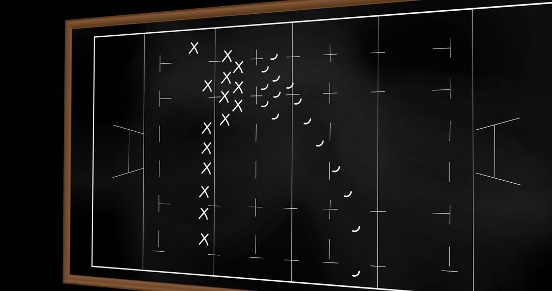 Football Strategy Game Plan Drawn on Blackboard - Free Images, Stock Photos and Pictures on Pikwizard.com